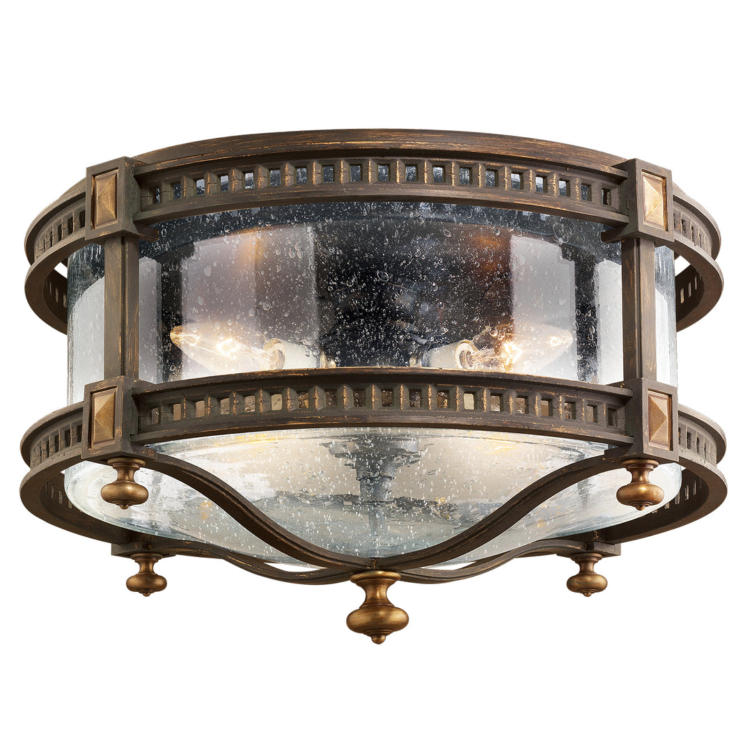 Fine Art Lighting 564982ST Beekman Place Four Light Outdoor Flush Mount Outdoor Bronze / Dark