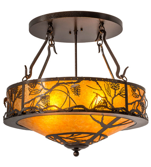 Meyda Tiffany Whispering Pines 178194 Ceiling Light - Copper Vein