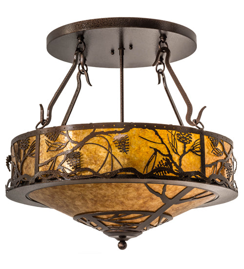 Meyda Tiffany Whispering Pines 178194 Ceiling Light - Copper Vein