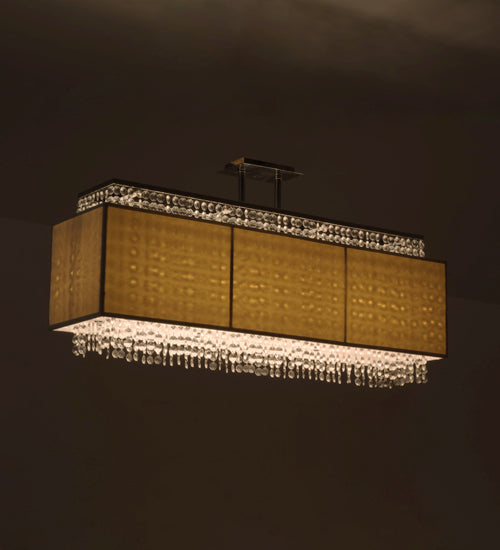 Meyda Tiffany Quadrato 178430 Pendant Light - Chrome, Crystal