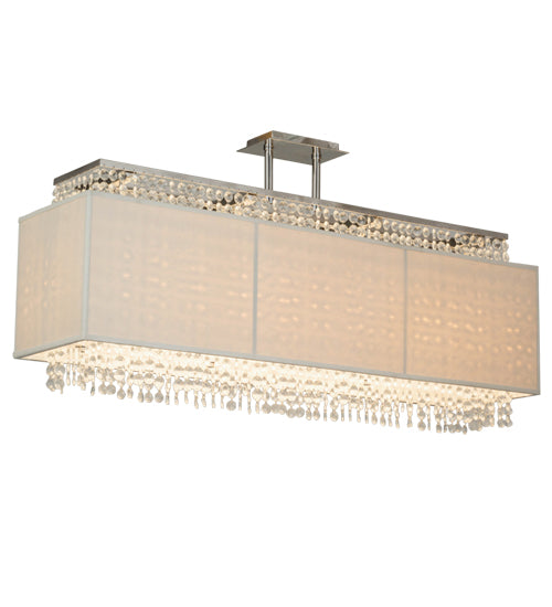 Meyda Tiffany Quadrato 178430 Pendant Light - Chrome, Crystal