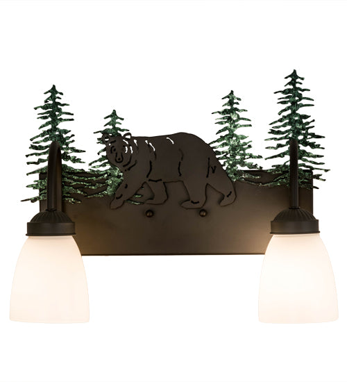 Meyda Tiffany Northwoods Lone Bear 178438 Bath Vanity Light 16 in. wide - Oil Rubbed Bronze