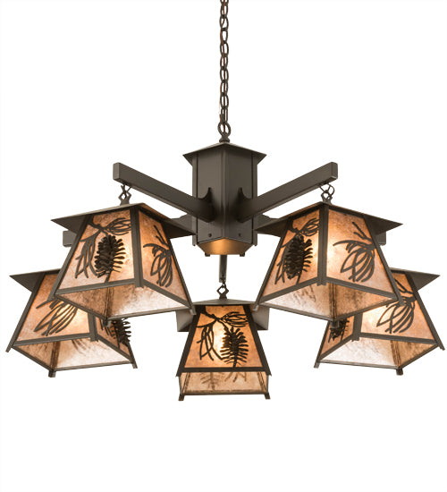 Meyda Tiffany Scotch Pine 178527 Chandelier Light - Antique Copper