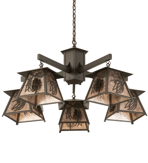 Meyda Tiffany Scotch Pine 178527 Chandelier Light - Antique Copper