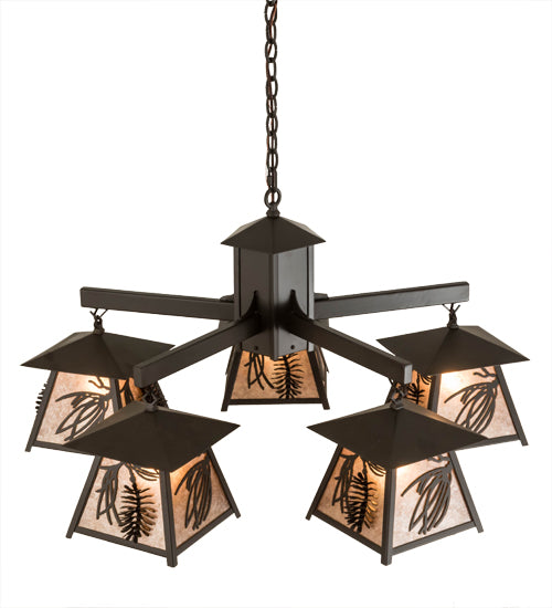 Meyda Tiffany Scotch Pine 178527 Chandelier Light - Antique Copper