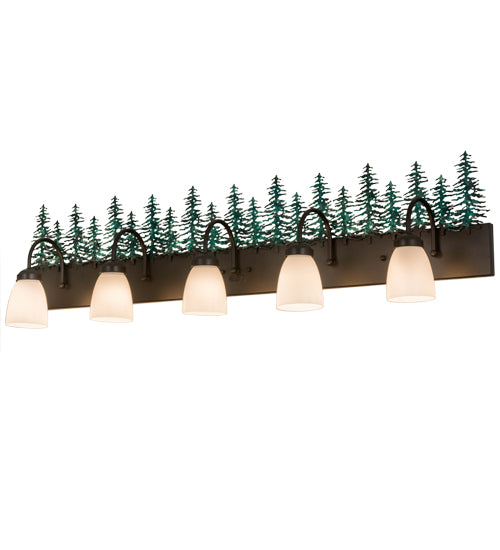 Meyda Tiffany Tall Pines 178529 Bath Vanity Light 48 in. wide - Timeless Bronze