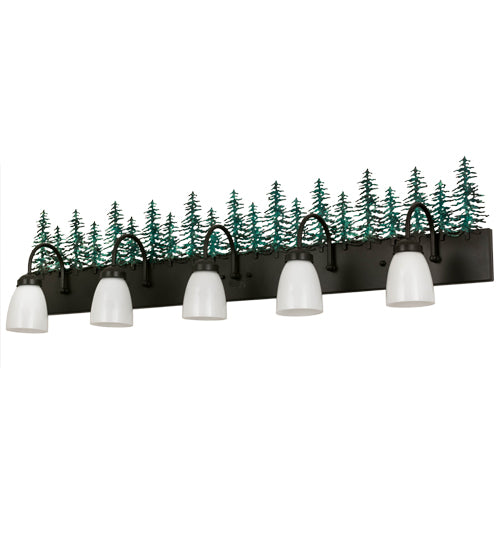 Meyda Tiffany Tall Pines 178529 Bath Vanity Light 48 in. wide - Timeless Bronze