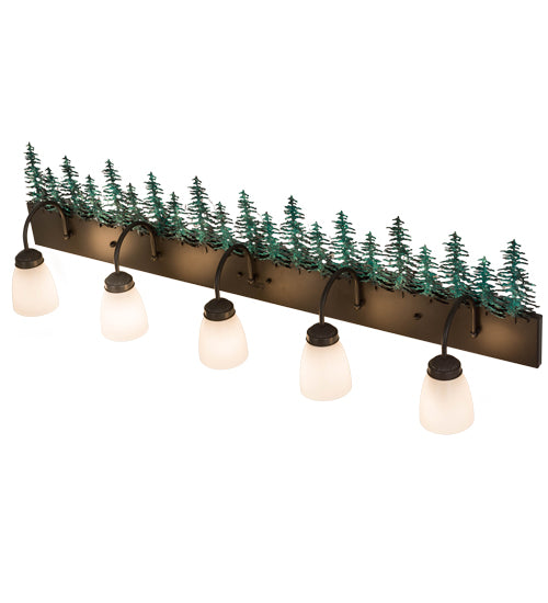Meyda Tiffany Tall Pines 178529 Bath Vanity Light 48 in. wide - Timeless Bronze