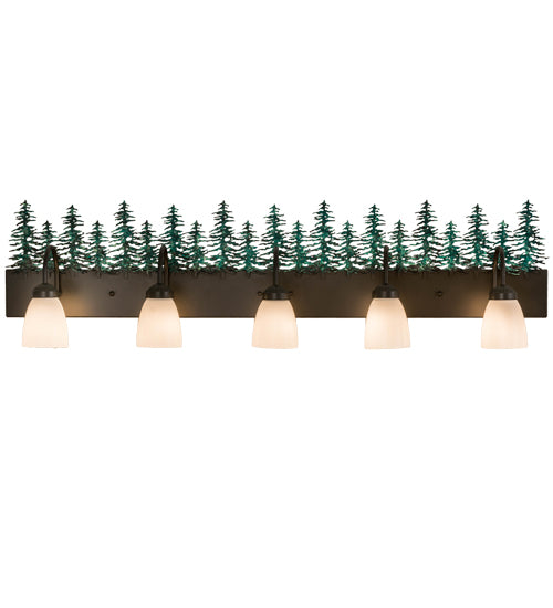 Meyda Tiffany Tall Pines 178529 Bath Vanity Light 48 in. wide - Timeless Bronze