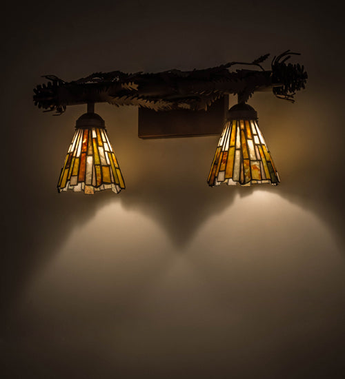 Meyda Tiffany Delta 178561 Bath Vanity Light 24 in. wide - Mahogany Bronze