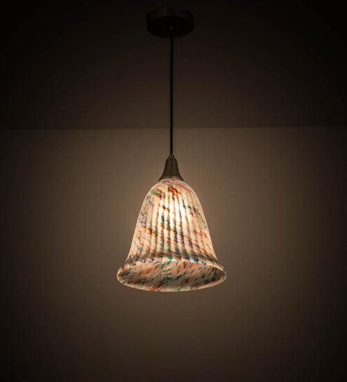 Meyda Tiffany Peacock Pate-De-Verre 178633 Pendant Light - Brushed Nickel