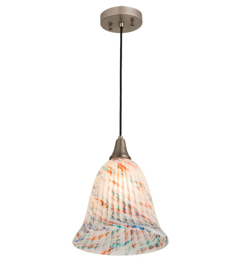 Meyda Tiffany Peacock Pate-De-Verre 178633 Pendant Light - Brushed Nickel