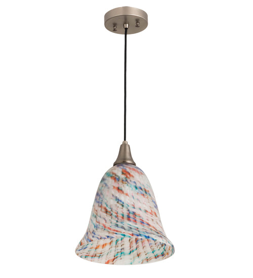 Meyda Tiffany Peacock Pate-De-Verre 178633 Pendant Light - Brushed Nickel