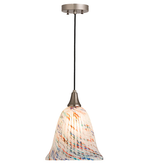 Meyda Tiffany Peacock Pate-De-Verre 178633 Pendant Light - Brushed Nickel