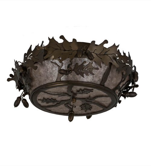 Meyda Tiffany Oak Leaf & Acorn 178827 Ceiling Light - Antique Copper