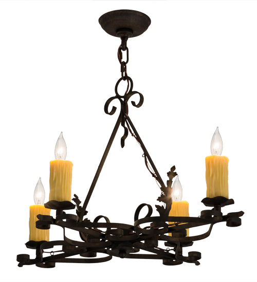 Meyda Tiffany Elianna 179037 Chandelier Light - Mahogany Bronze