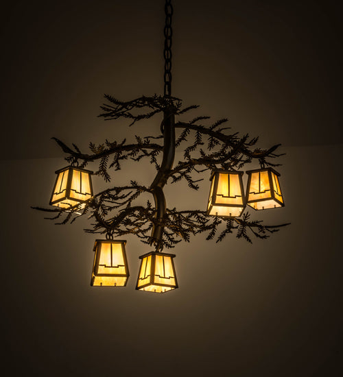 Meyda Tiffany Pine Branch 179146 Chandelier Light - Oil Rubbed Bronze
