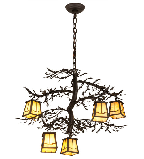 Meyda Tiffany Pine Branch 179146 Chandelier Light - Oil Rubbed Bronze