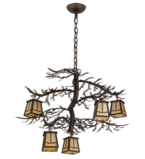 Meyda Tiffany Pine Branch 179146 Chandelier Light - Oil Rubbed Bronze