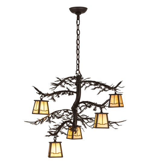 Meyda Tiffany Pine Branch 179146 Chandelier Light - Oil Rubbed Bronze