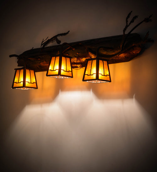 Meyda Tiffany Pine Branch 179629 Bath Vanity Light 38 in. wide - Antique Copper