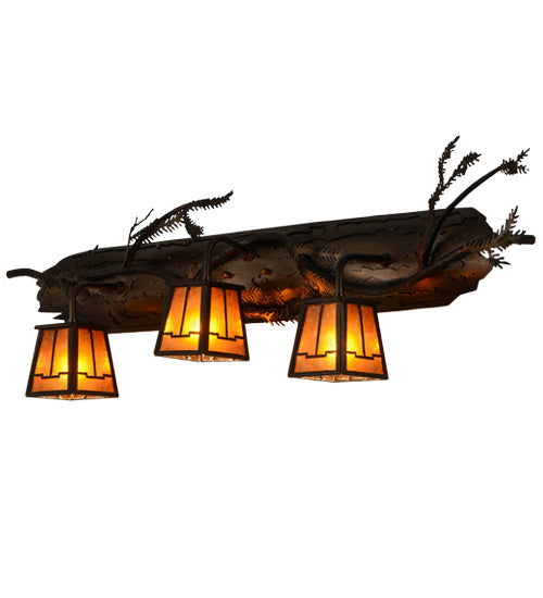 Meyda Tiffany Pine Branch 179629 Bath Vanity Light 38 in. wide - Antique Copper