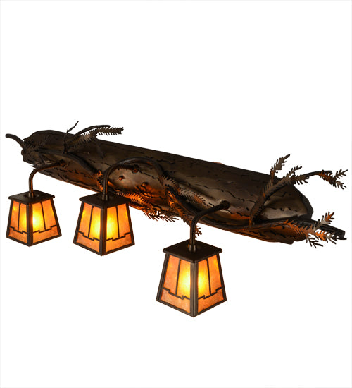 Meyda Tiffany Pine Branch 179629 Bath Vanity Light 38 in. wide - Antique Copper
