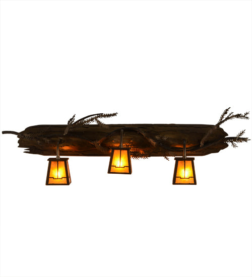 Meyda Tiffany Pine Branch 179629 Bath Vanity Light 38 in. wide - Antique Copper
