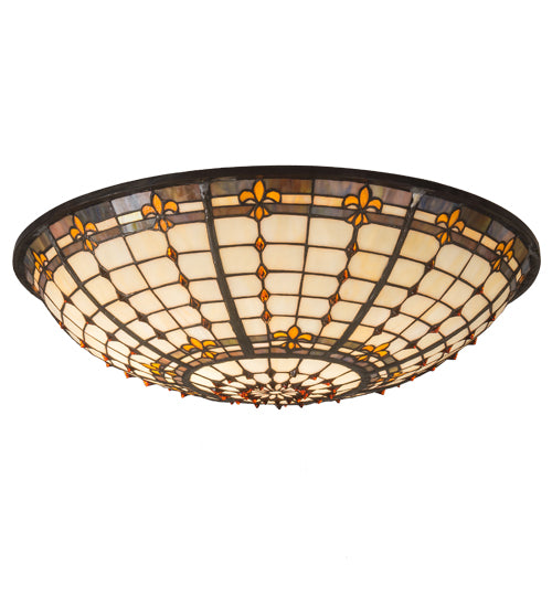 Meyda Tiffany Lighting 179859 Fleur-De-Lite Shade Lamp Shade Bronze / Dark