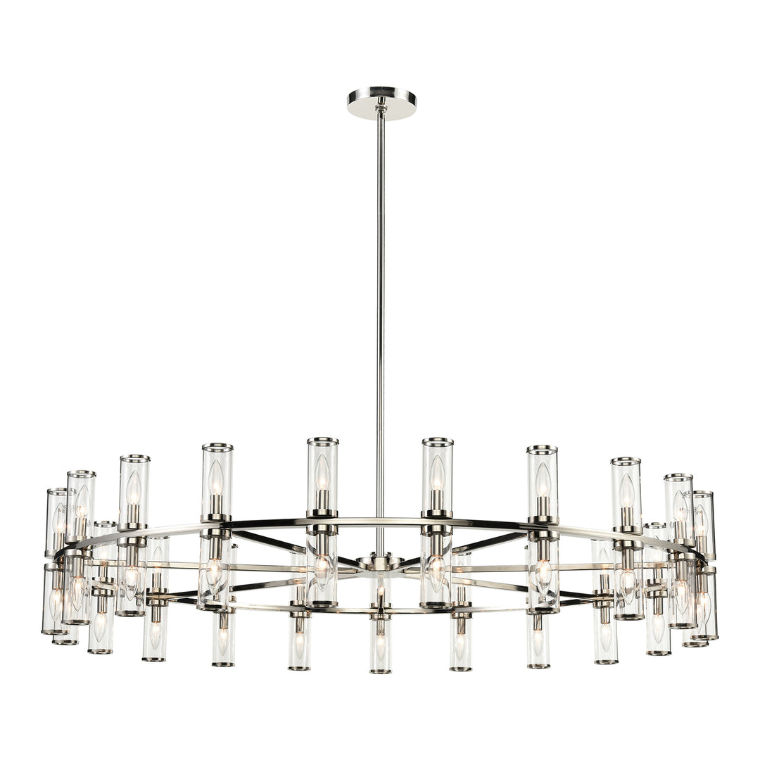 Alora revolve CH309042PNCG Chandelier Light - Clear Glass/Polished Nickel