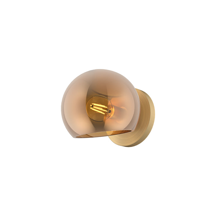 Alora Mood willow WV548006BGCP Wall Light - Brushed Gold/Copper Glass