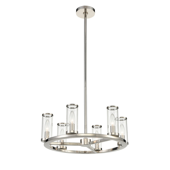 Alora revolve CH309006PNCG Chandelier Light - Clear Glass/Polished Nickel