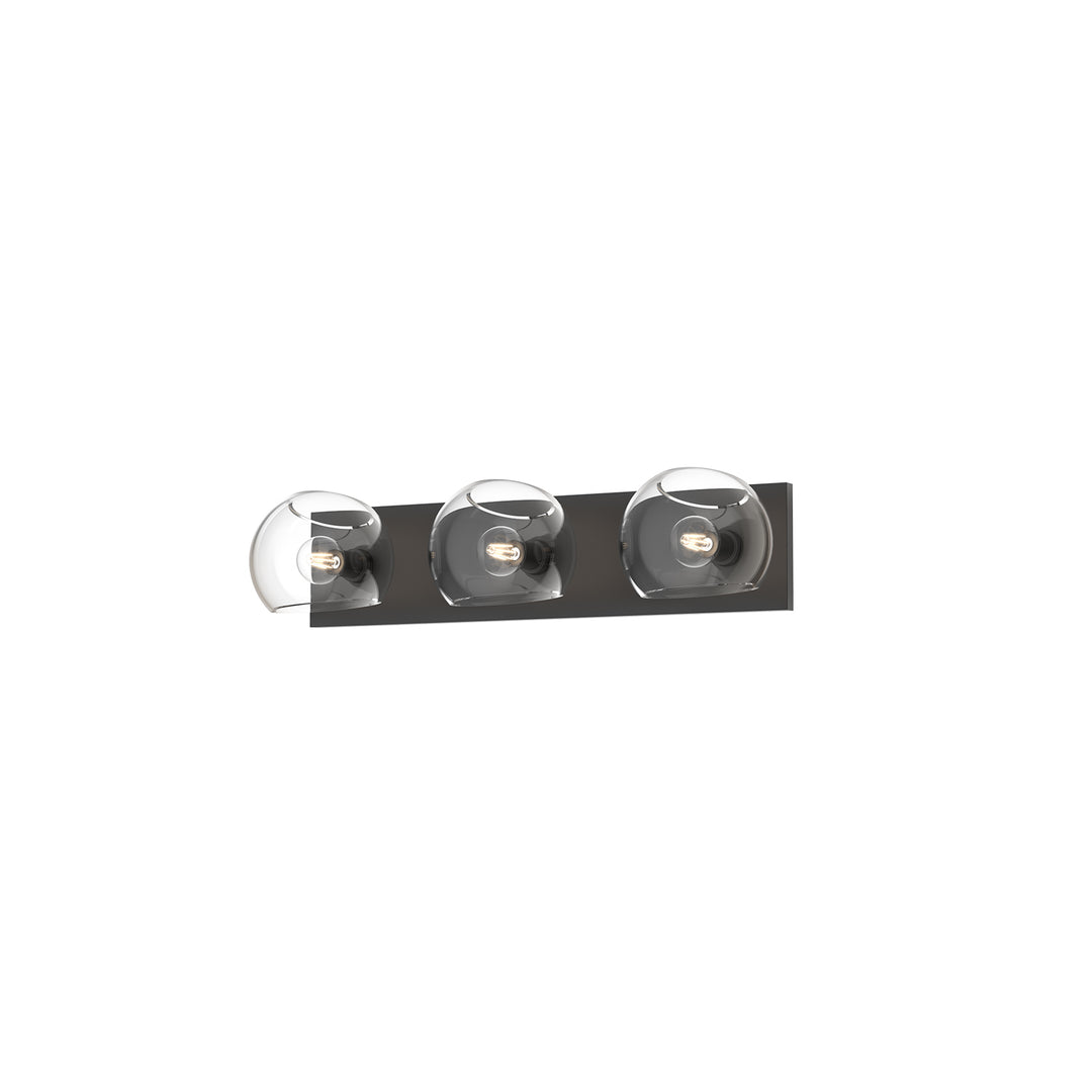 Alora Mood willow VL548322MBCL Bath Vanity Light 11 in. wide - Clear Glass/Matte Black