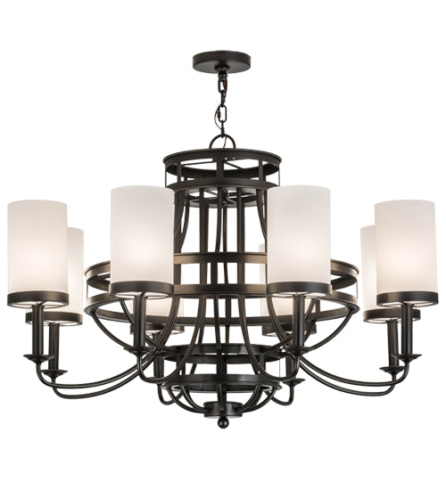 Meyda Tiffany Saxony 180019 Chandelier Light - Oil Rubbed Bronze