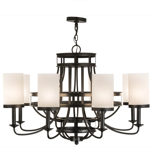 Meyda Tiffany Saxony 180019 Chandelier Light - Oil Rubbed Bronze