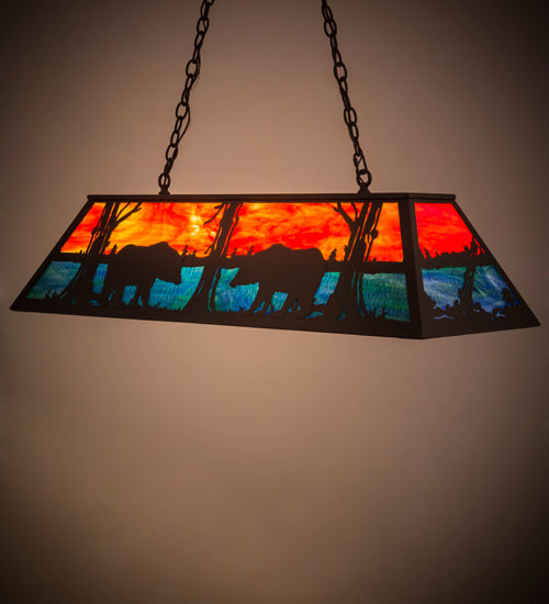 Meyda Tiffany Bear At Lake 180054 Pendant Light - Timeless Bronze