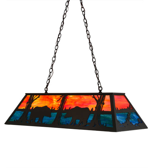 Meyda Tiffany Bear At Lake 180054 Pendant Light - Timeless Bronze