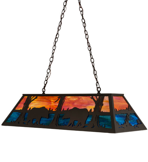Meyda Tiffany Bear At Lake 180054 Pendant Light - Timeless Bronze