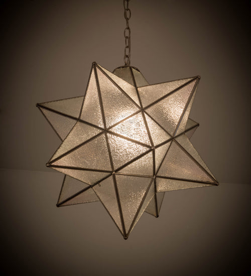 Meyda Tiffany Moravian Star 180200 Pendant Light - Brushed Nickel