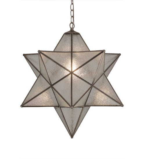 Meyda Tiffany Moravian Star 180200 Pendant Light - Brushed Nickel