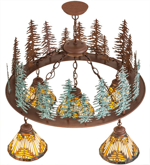 Meyda Tiffany Nuevo Mission 180201 Chandelier Light - Rust