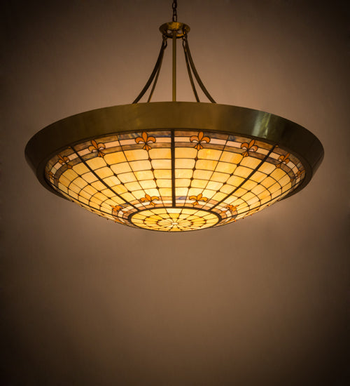Meyda Tiffany Fleur-De-Lite 180289 Pendant Light - Transparent Brass