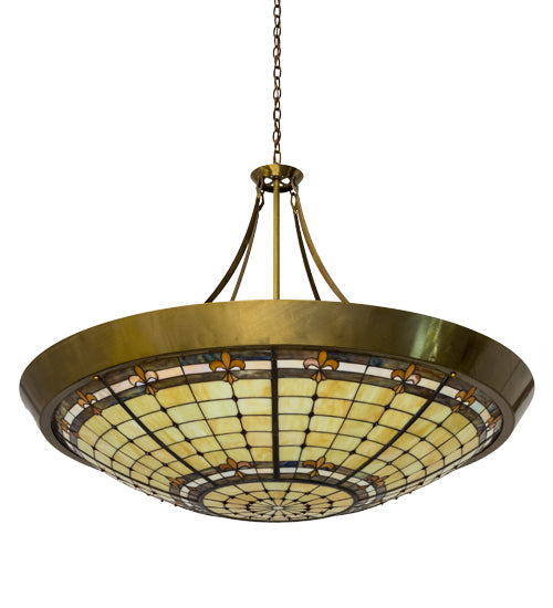 Meyda Tiffany Fleur-De-Lite 180289 Pendant Light - Transparent Brass