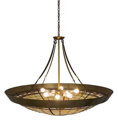 Meyda Tiffany Fleur-De-Lite 180289 Pendant Light - Transparent Brass