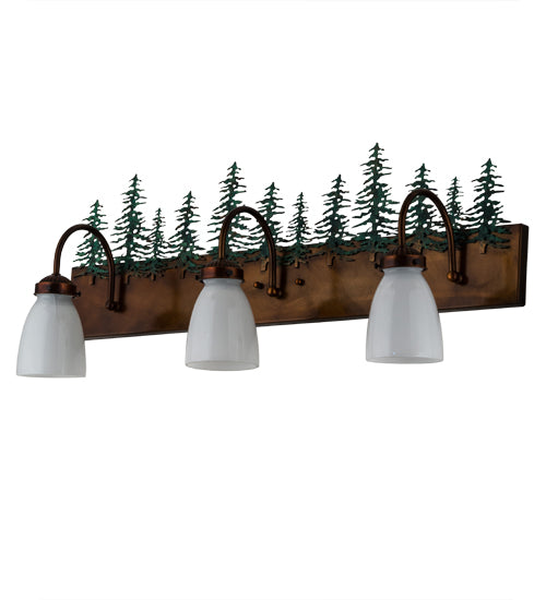 Meyda Tiffany Tall Pines 180396 Bath Vanity Light 30 in. wide - Vintage Copper