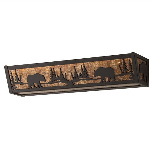 Meyda Tiffany Bear At Lake 180440 Bath Vanity Light 24 in. wide - Oil Rubbed Bronze