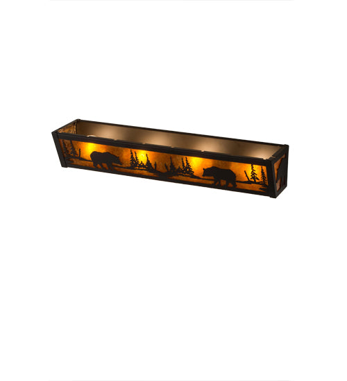 Meyda Tiffany Bear At Lake 180440 Bath Vanity Light 24 in. wide - Oil Rubbed Bronze