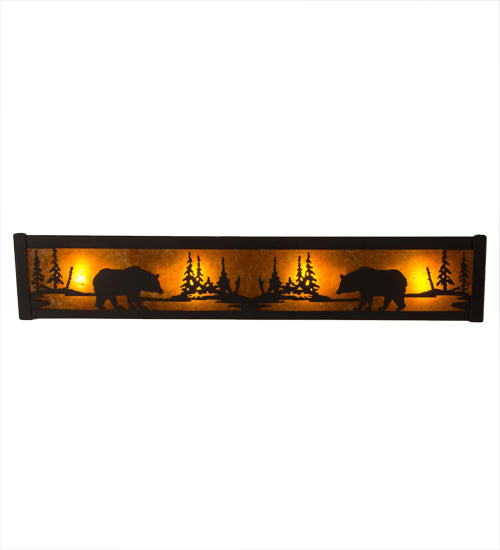 Meyda Tiffany Bear At Lake 180440 Bath Vanity Light 24 in. wide - Oil Rubbed Bronze