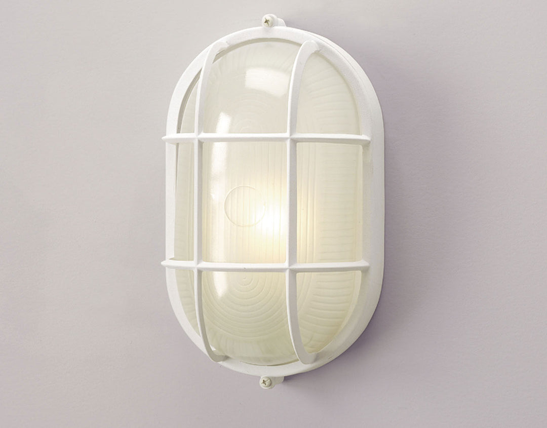 Russell Lighting 702CGW Outdoor White One Light Wall Mount Outdoor White