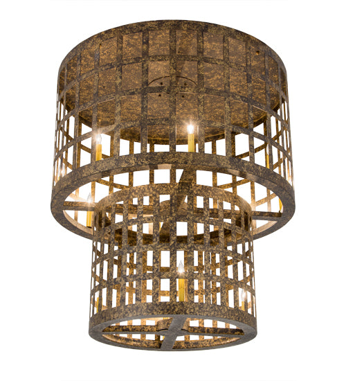 Meyda Tiffany Cilindro 180538 Ceiling Light - Craftsman Brown